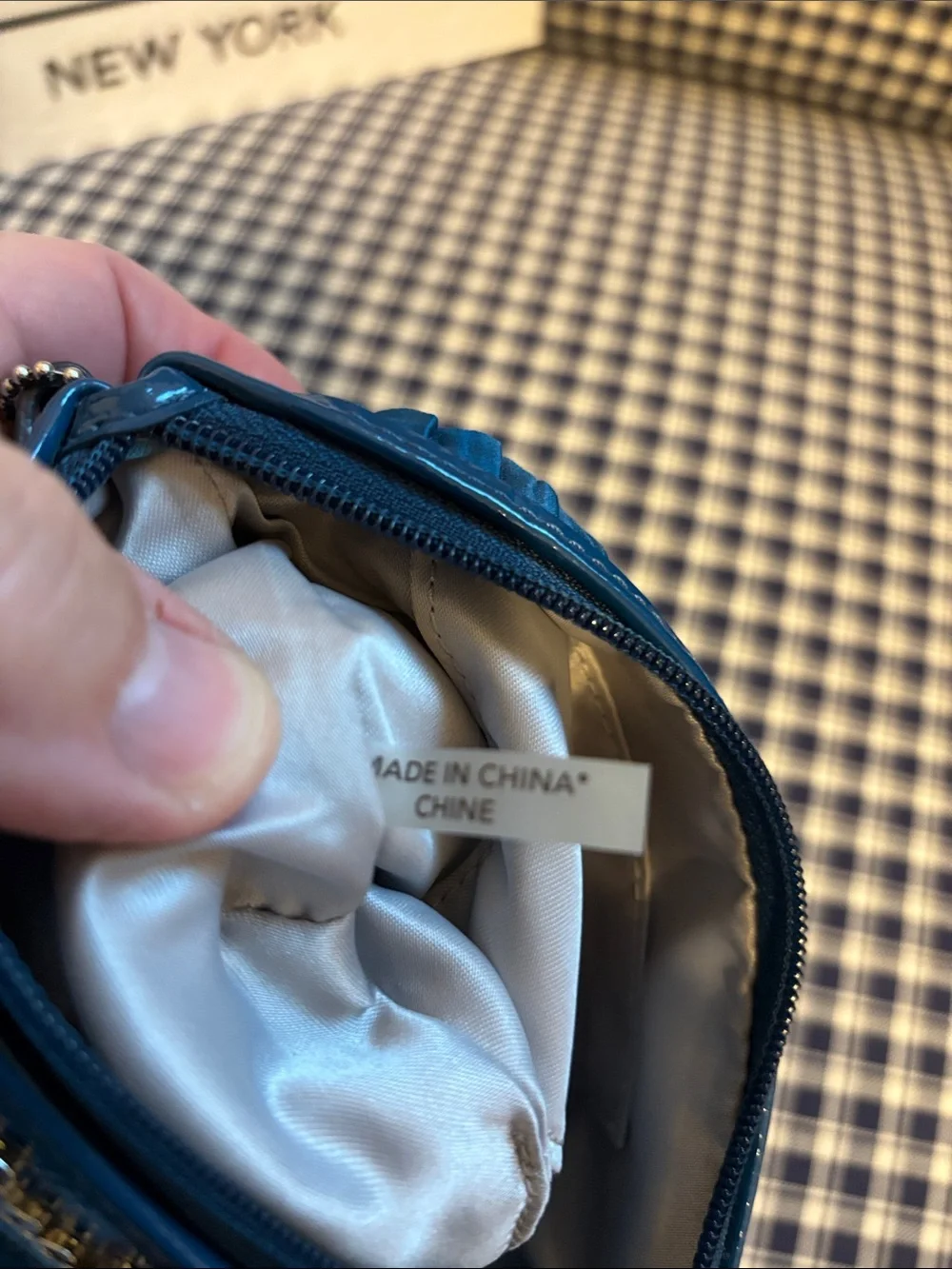 Coach teal satin